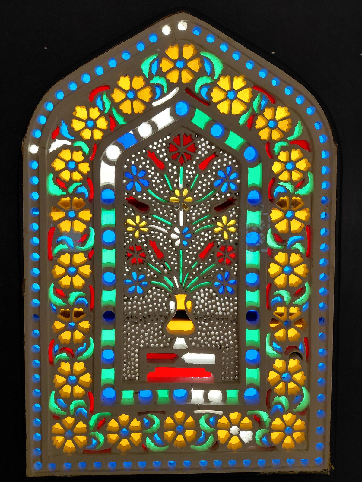 Stained glass window from Ottoman period, Beykoz Glass and Crystal Museum (2).jpg