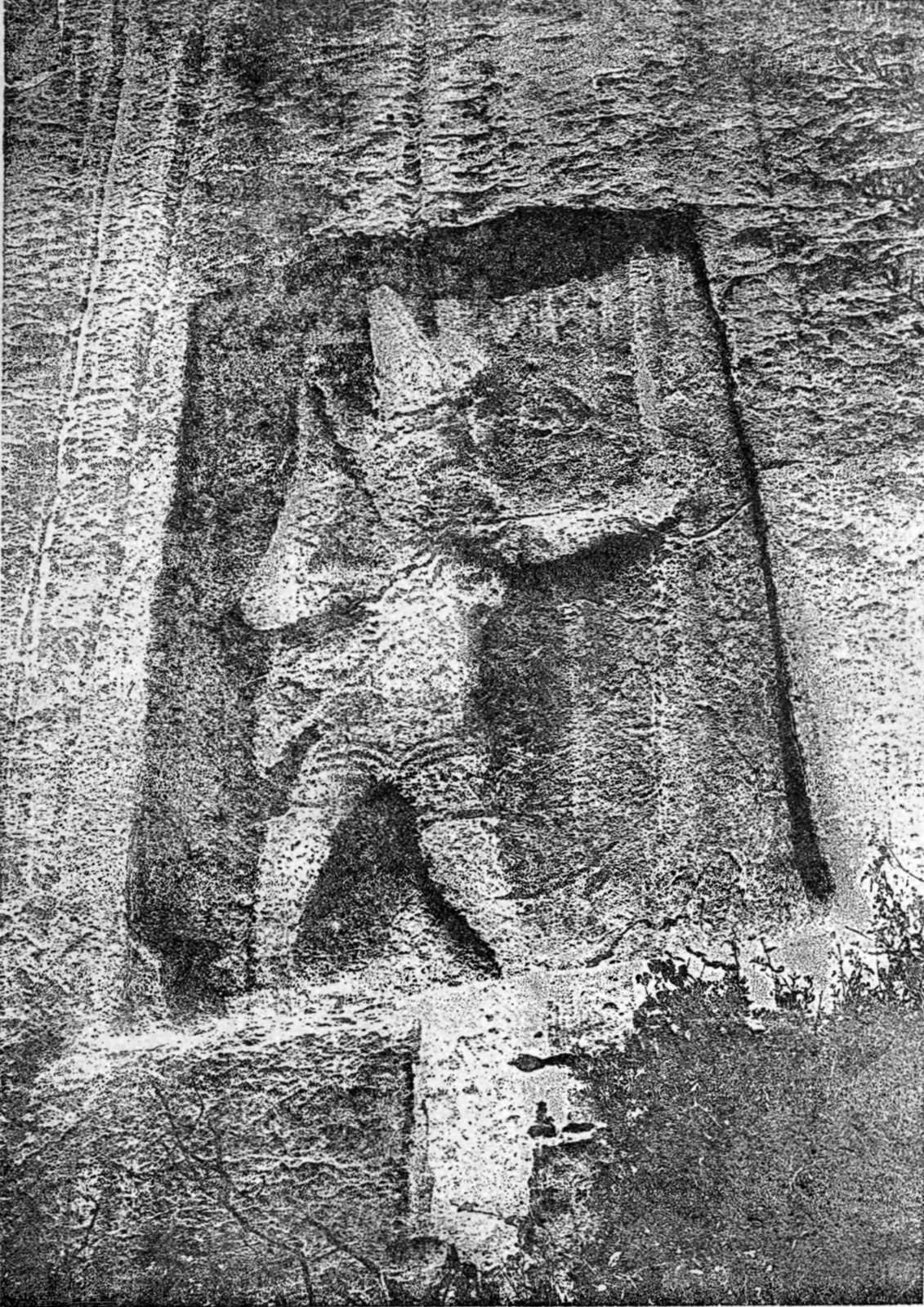 The Hittites - The Pseudo-Sesostris carved on the rock in the Pass of Karabel.png