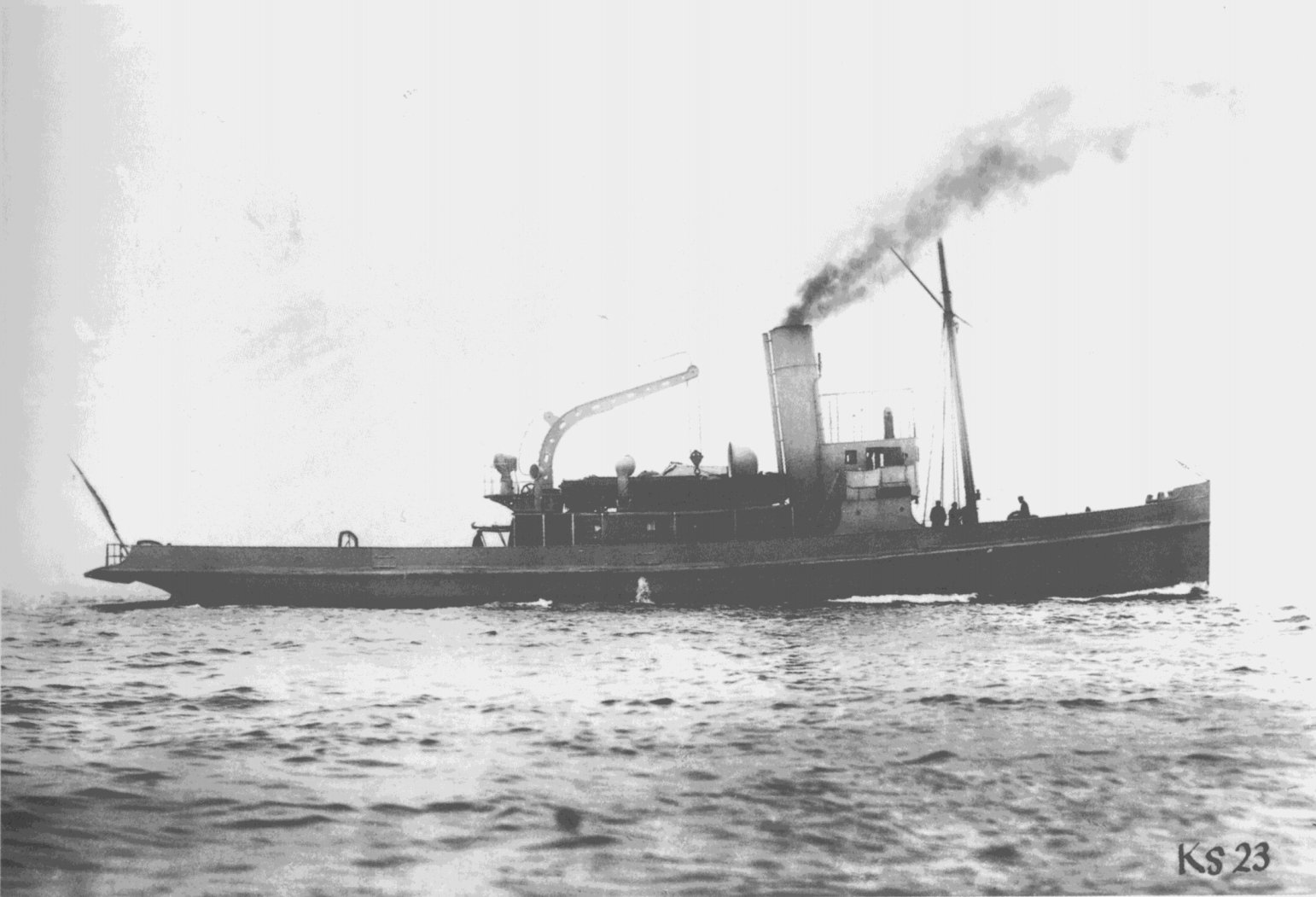 Ottoman minelayer Nusret undergoing sea trials in the Kieler Förde in 1912.png