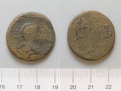Dupondius of Geta Lucius Septimius, Emperor of Rome, from Sebastopolis Heracleopolis, Yale University Art Gallery, inv. 1938.6000.1602 - YDEA - 140685.jpg